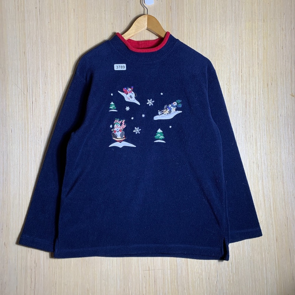 Vintage C&B Sport Sweater Medium Blue Long Sleeve Womens Pullover 90s